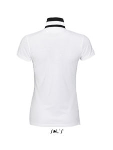 Patriot Women | Polo manches courtes personnalisé pour femme Blanc Noir 1