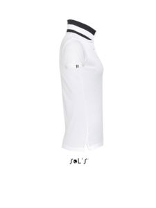 Patriot Women | Polo manches courtes personnalisé pour femme Blanc Noir 2