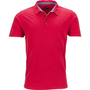 Peno | Polo manches courtes publicitaire pour homme Rouge Bleu Blanc 1