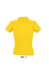 People | Polo manches courtes personnalisé pour femme Jaune 2