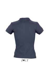 People | Polo manches courtes personnalisé pour femme Marine 2