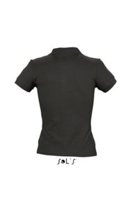 People | Polo manches courtes personnalisé pour femme Noir 2