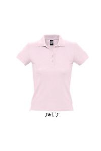 People | Polo manches courtes personnalisé pour femme Rose Pâle