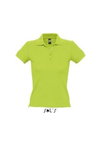 People | Polo manches courtes personnalisé pour femme Vert pomme