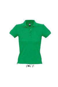 People | Polo manches courtes personnalisé pour femme Vert Prairie