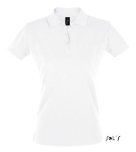 Perfect Women | Polo manches courtes publicitaire pour femme Blanc