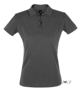 Perfect Women | Polo manches courtes publicitaire pour femme Gris foncé