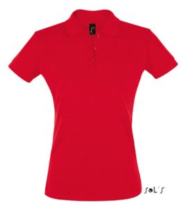 Perfect Women | Polo manches courtes publicitaire pour femme Rouge