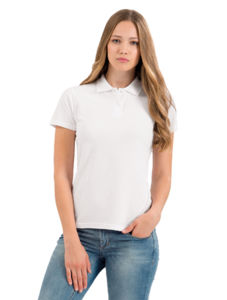 Pique | Polo manches courtes publicitaire pour femme Blanc 1