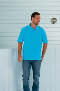 Piquehemd | Polo manches courtes personnalisé pour homme Turquoise 1