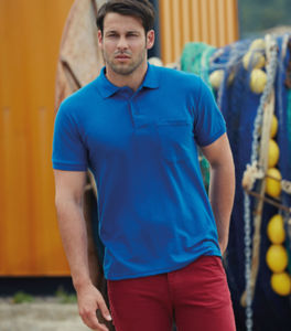 Pocket | Polo manches courtes publicitaire pour homme Royal 1