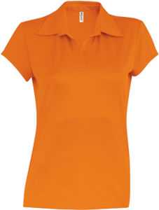 Pooffy | Polo manches courtes publicitaire pour femme Orange