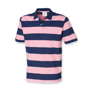 Pooha | Polo manches courtes publicitaire pour homme Marine Rose