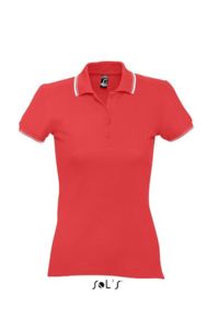 Practice Women | Polo manches courtes publicitaire pour femme Rouge