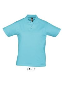 Prescott Men | Polo manches courtes publicitaire pour homme Bleu Atoll