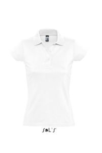 Prescott Women | Polo manches courtes personnalisé pour femme Blanc