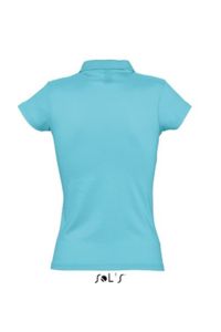 Prescott Women | Polo manches courtes personnalisé pour femme Bleu Atoll 2