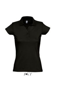 Prescott Women | Polo manches courtes personnalisé pour femme Noir