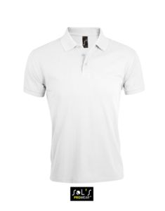 Prime Men | Polo manches courtes publicitaire pour homme Blanc