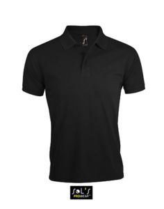 Prime Men | Polo manches courtes publicitaire pour homme Noir