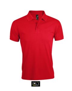 Prime Men | Polo manches courtes publicitaire pour homme Rouge