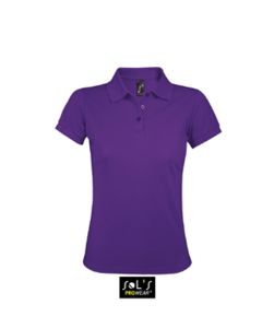 Prime Women | Polo manches courtes personnalisé pour femme Violet foncé