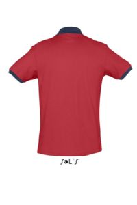 Prince | Polo manches courtes publicitaire pour homme Rouge French Marine 2