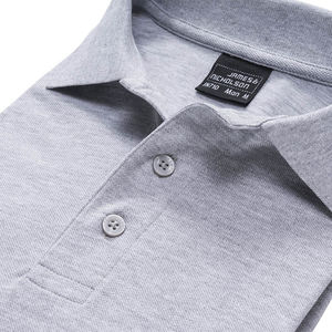 Qaki | Polo manches courtes publicitaire pour homme Gris chiné