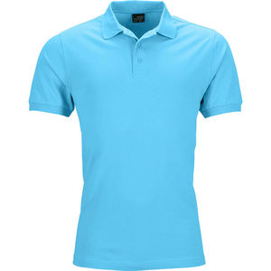 Qaki | Polo manches courtes publicitaire pour homme Turquoise