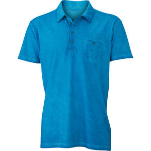 Qoffy | Polo manches courtes publicitaire pour homme Turquoise