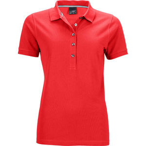 Qowa | Polo manches courtes personnalisé pour femme Rouge clair