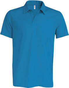 Qoxu | Polo manches courtes publicitaire pour homme Aqua blue