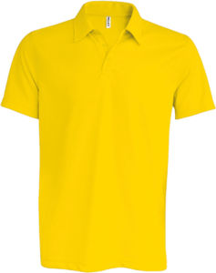 Qoxu | Polo manches courtes publicitaire pour homme Jaune