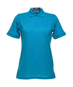 Quba | Polo manches courtes personnalisé pour femme Turquoise 1