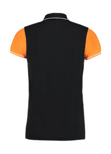 Reluki | Polo manches courtes personnalisé pour homme Noir Orange