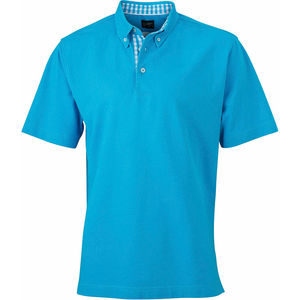 Rihi | Polo manches courtes publicitaire pour homme Turquoise Turquoise