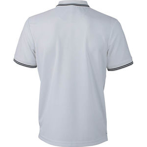 Rilla | Polo manches courtes publicitaire pour homme Blanc Noir 1