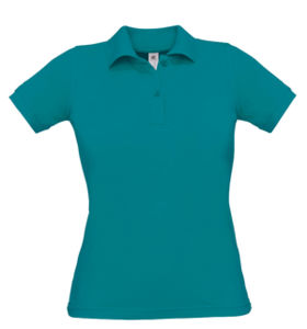 Safran Ladies | Polo manches courtes personnalisé pour femme Bleu Diva 1