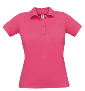 Safran Ladies | Polo manches courtes personnalisé pour femme Fuchsia 1