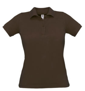 Safran Ladies | Polo manches courtes personnalisé pour femme Marron 1