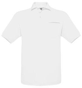 Safran Pocket | Polo manches courtes publicitaire pour homme Blanc 2