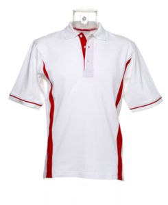 Scottsdale | Polo manches courtes publicitaire pour homme Blanc Rouge 1