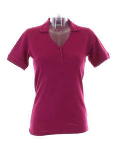 Sophia V-Neck | Polo manches courtes publicitaire pour femme Bordeaux 1