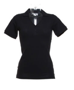 Sophia V-Neck | Polo manches courtes publicitaire pour femme Noir 1