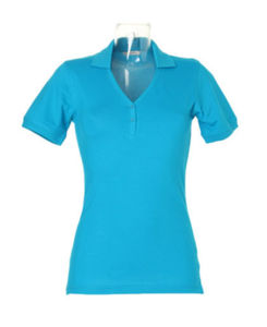 Sophia V-Neck | Polo manches courtes publicitaire pour femme Turquoise 1