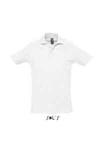 Spring Ii | Polo manches courtes publicitaire pour homme Blanc