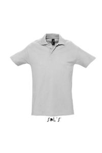 Spring Ii | Polo manches courtes publicitaire pour homme Blanc Chiné