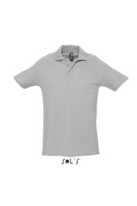 Spring Ii | Polo manches courtes publicitaire pour homme Gris chiné