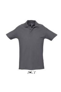 Spring Ii | Polo manches courtes publicitaire pour homme Gris Souris