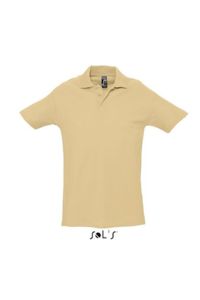 Spring Ii | Polo manches courtes publicitaire pour homme Sable